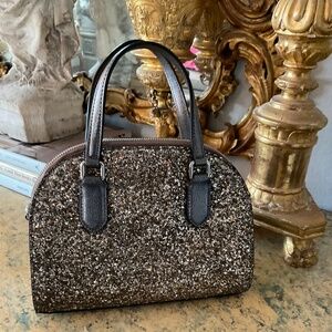 Kate Spade silver glitter bag